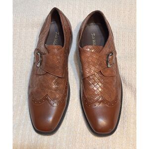 Todd Welsh Camry Brown Monk Strap Oxford Dress Shoes Men’s Size 7